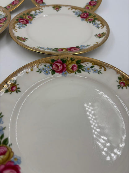 Vintage Kaffeeservice Set von 6 von Winterling mit Rosen und Golddekor