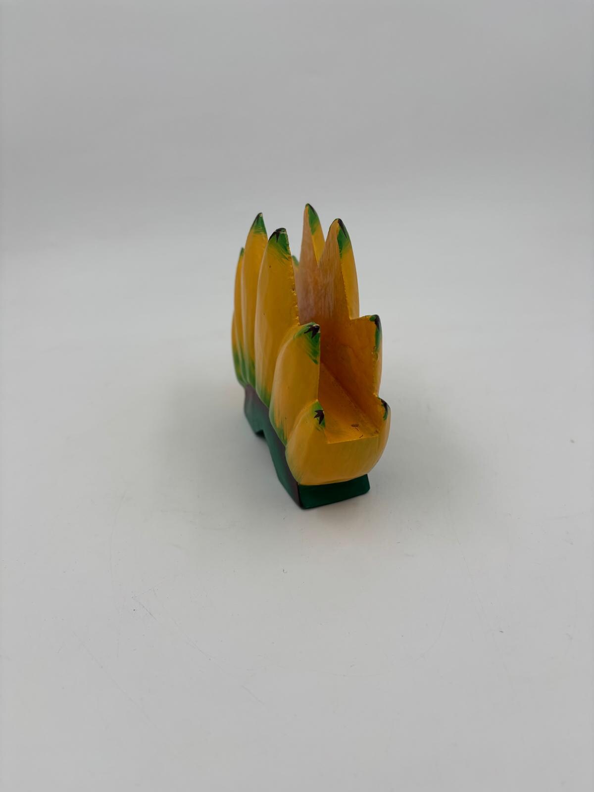 Vintage Serviettenhalter Bananenstaude handbemalt