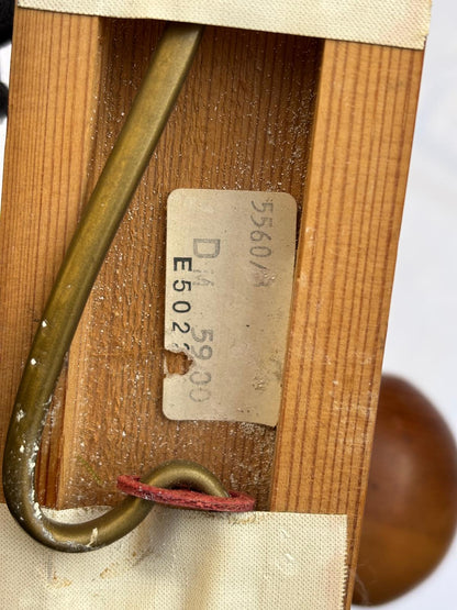 Vintage Deckenlampe mit 3 Spots braun auf Holzleiste