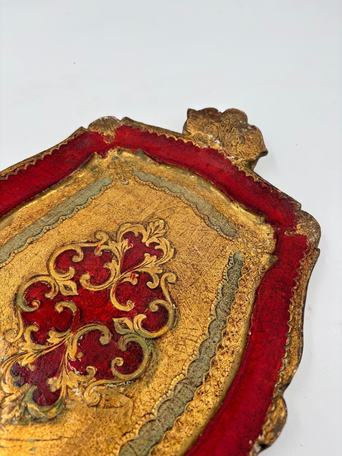 Vintage Tablett Florentiner von unbekannt für Italien