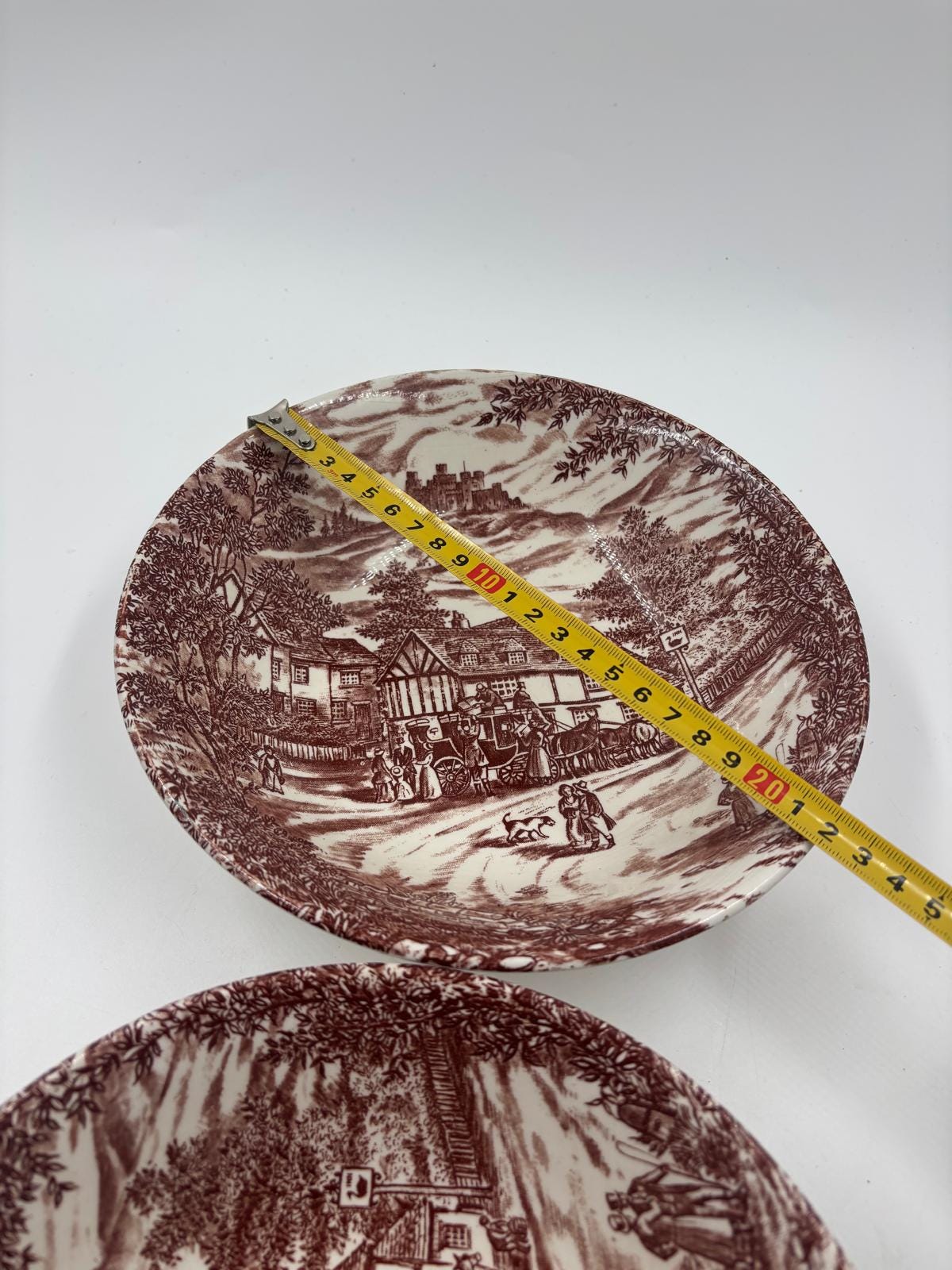 Vintage Schüssel Set von 2 Est. 1847 von Broadhurst Staffordshire braune Transferware