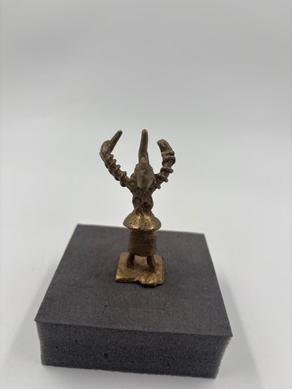 Vintage Skulptur tribal/ethno Stil Messingguss mit Patina sehr selten