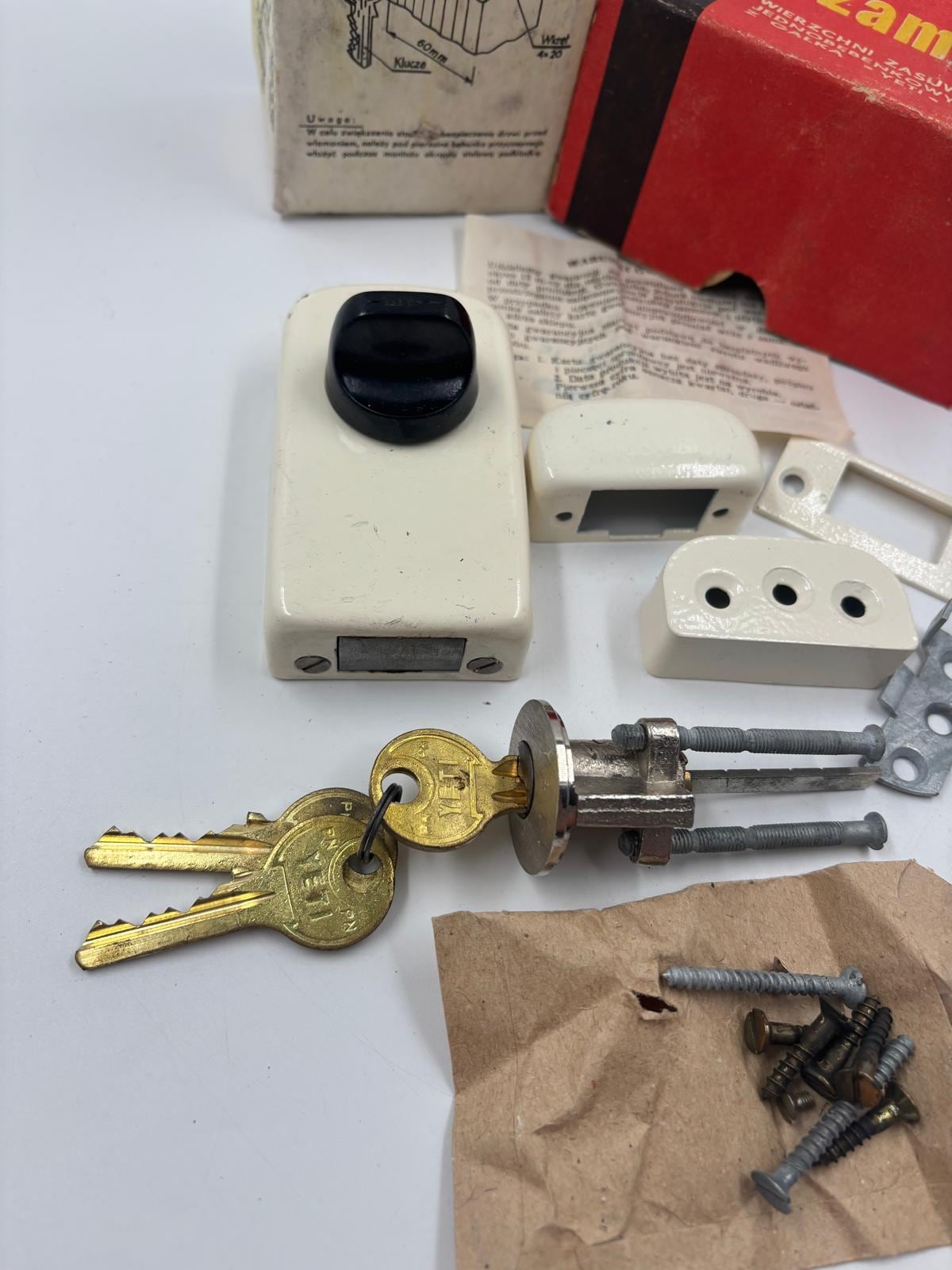 Vintage Türschloss YETI komplett mit Zylinder und OVP