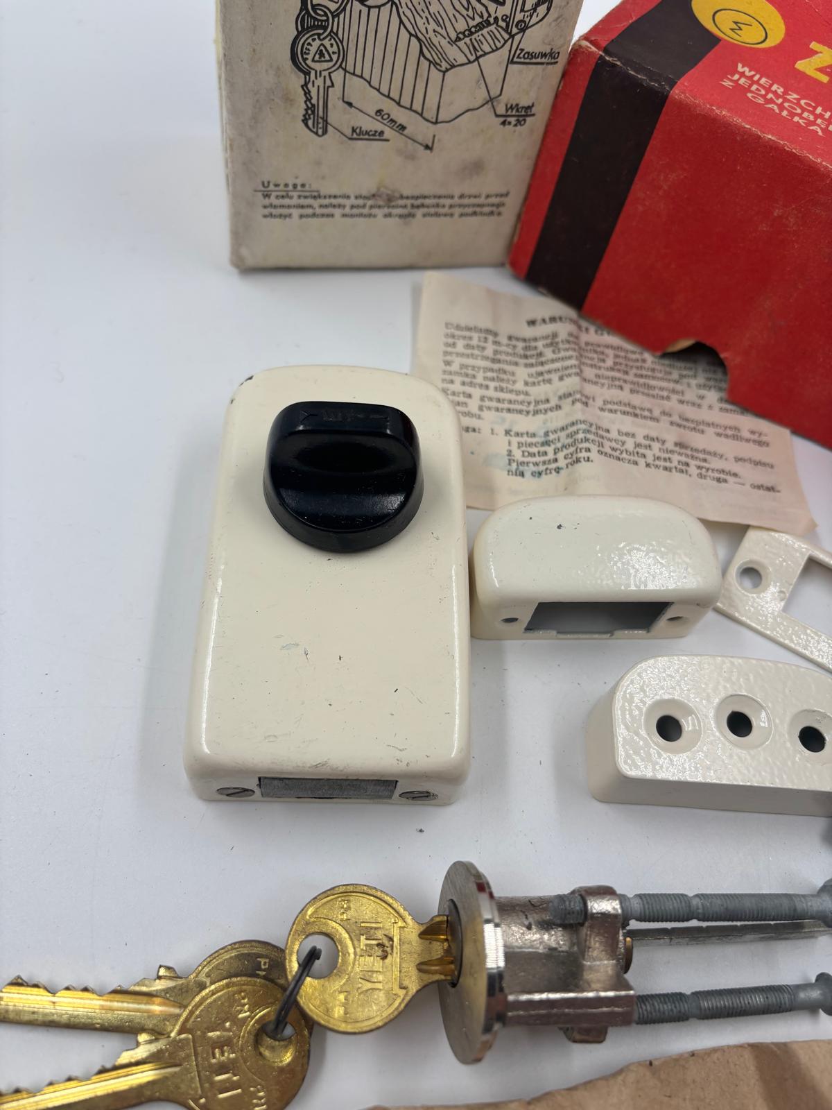 Vintage Türschloss YETI komplett mit Zylinder und OVP