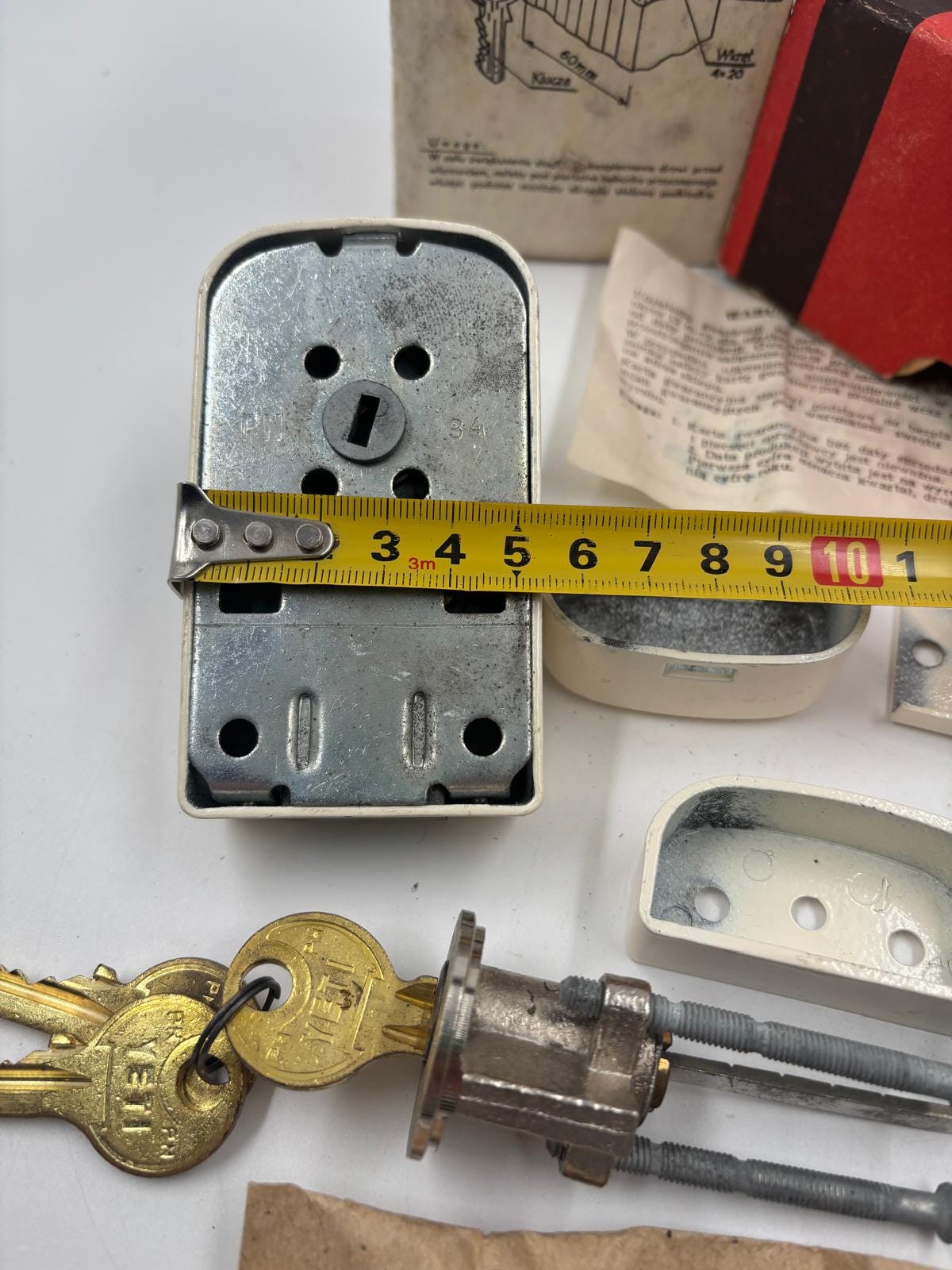 Vintage Türschloss YETI komplett mit Zylinder und OVP