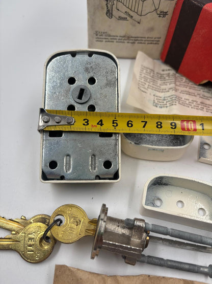 Vintage Türschloss YETI komplett mit Zylinder und OVP