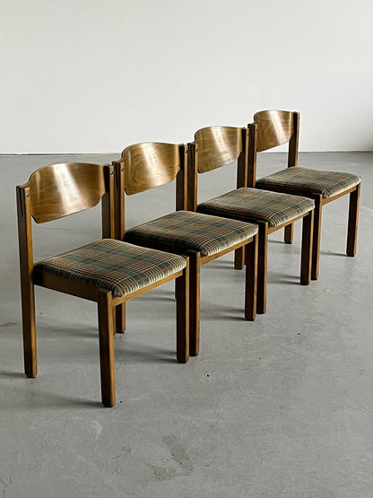 Vintage Stapelstuhl Set von 4 im Stil von Roland Rainer