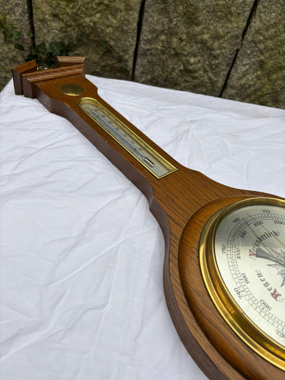 Vintage Wetterstation Banjo Wandbarometer von unbekannt für unbekannt