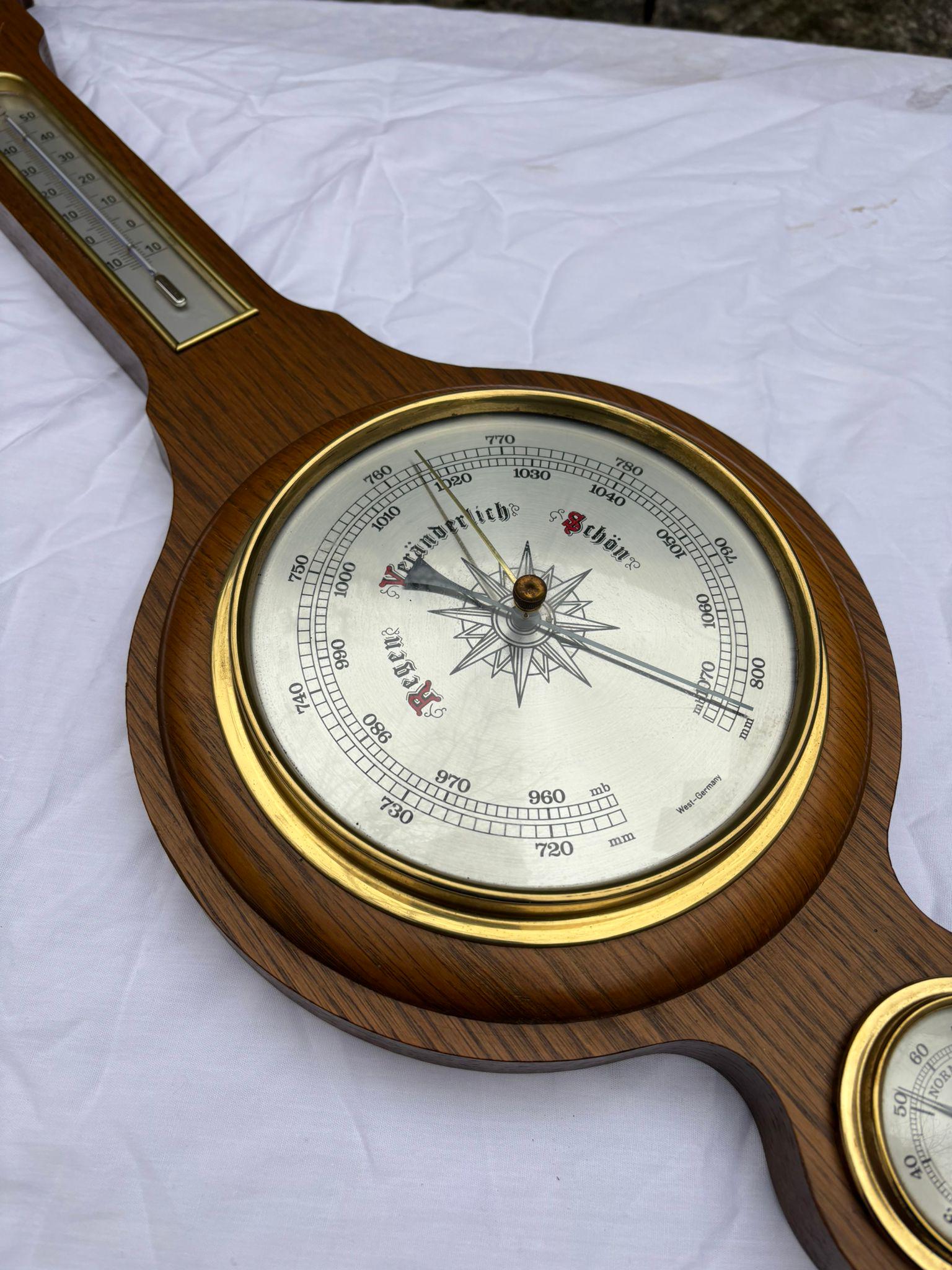 Vintage Wetterstation Banjo Wandbarometer von unbekannt für unbekannt