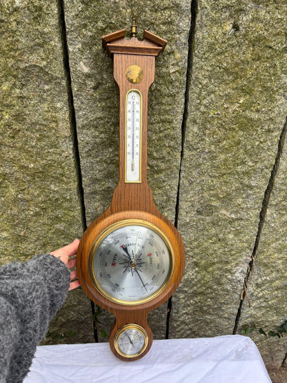Vintage Wetterstation Banjo Wandbarometer von unbekannt für unbekannt