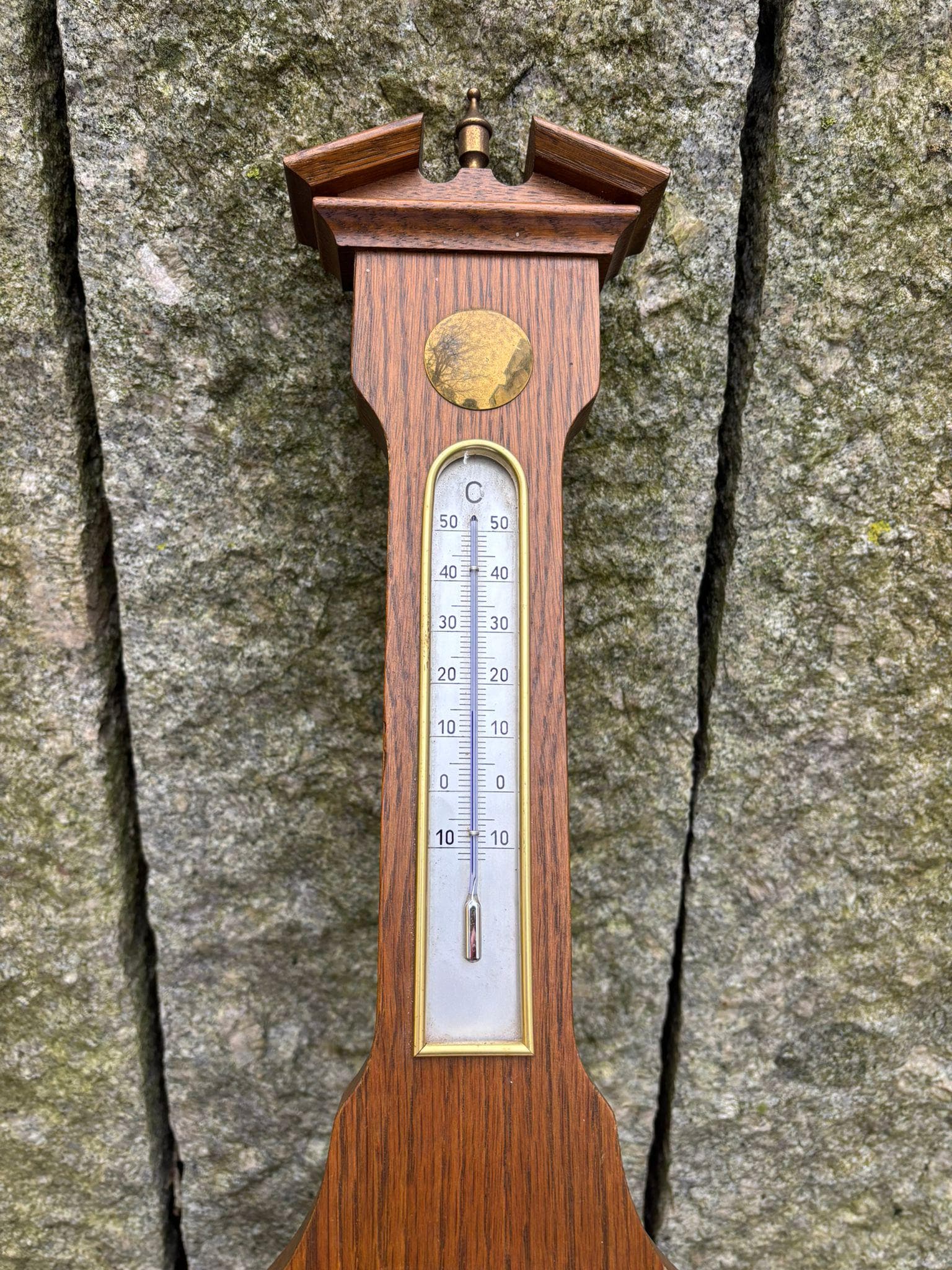 Vintage Wetterstation Banjo Wandbarometer von unbekannt für unbekannt