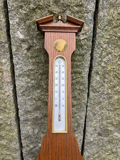 Vintage Wetterstation Banjo Wandbarometer von unbekannt für unbekannt