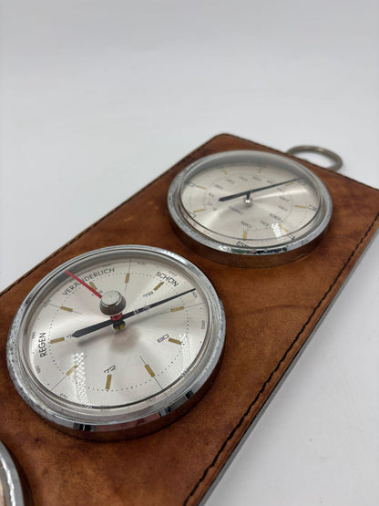 Vintage Wetterstation FYGIO auf Kunstlederplatte von FYGIO