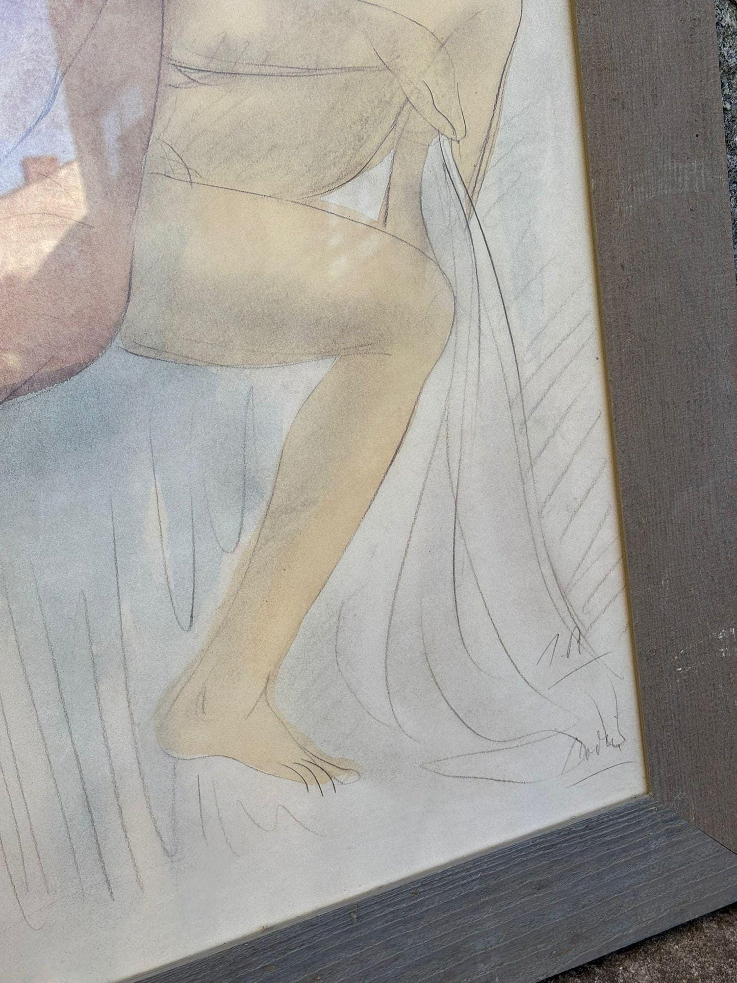 Vintage Wanddekoration Zwei weibliche Akte von Auguste Rodin