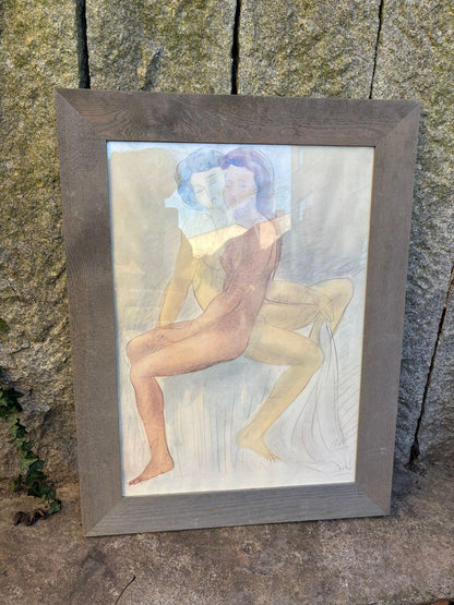 Vintage Wanddekoration Zwei weibliche Akte von Auguste Rodin