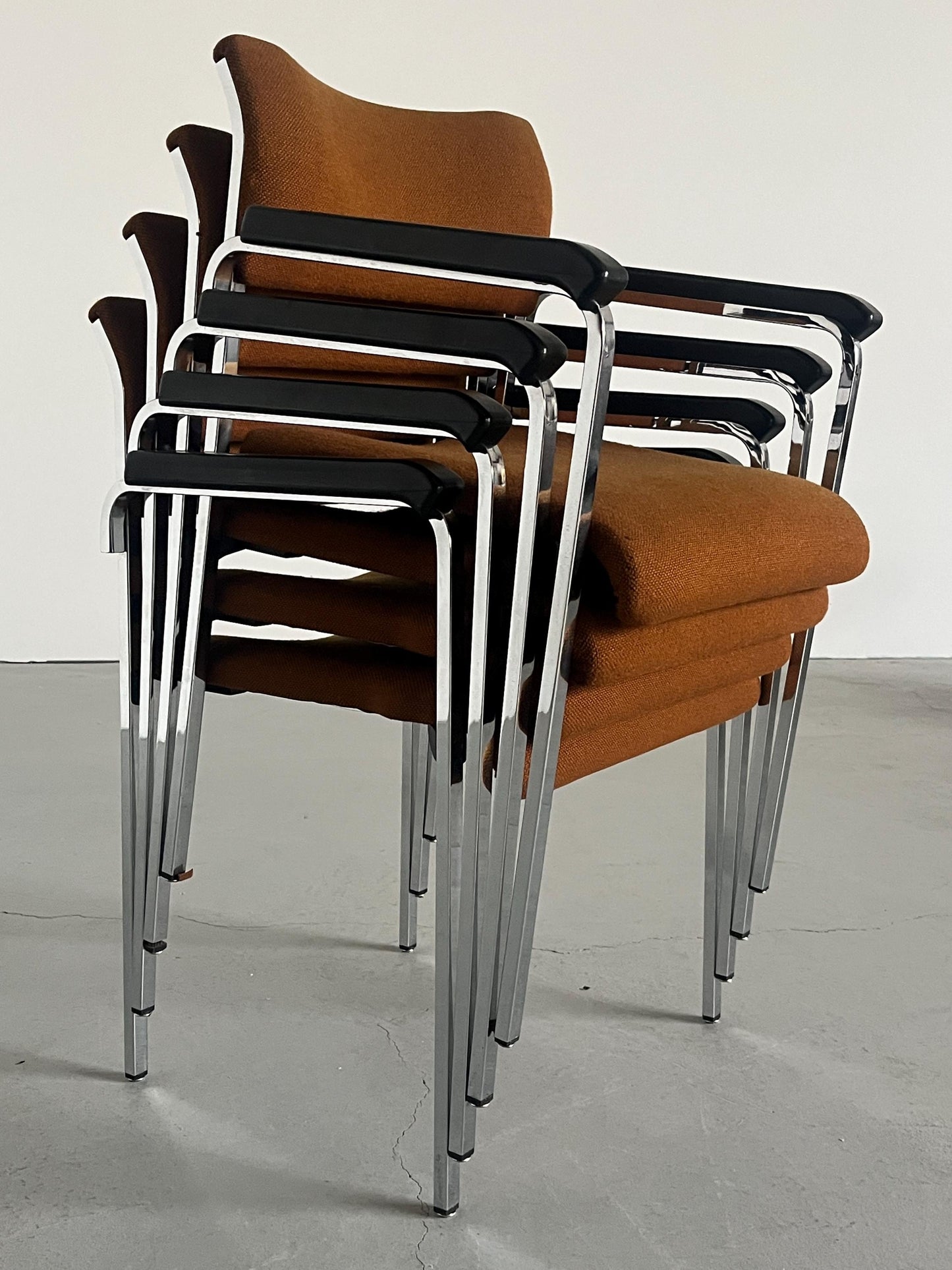 Vintage Armlehnsessel von Deutschland, 1970er, dunkelorange, pro Stück, 10 verfügbar