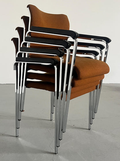 Vintage Armlehnsessel von Deutschland, 1970er, dunkelorange, pro Stück, 10 verfügbar