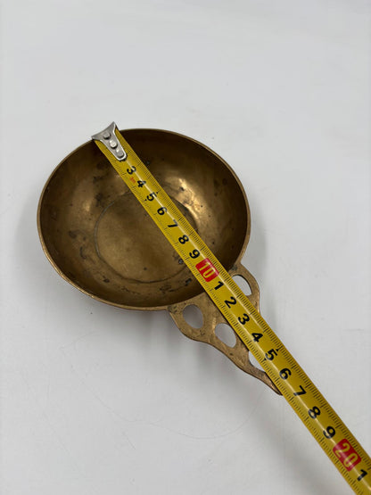 Vintage Schale Messing mit Griff und Lochmuster