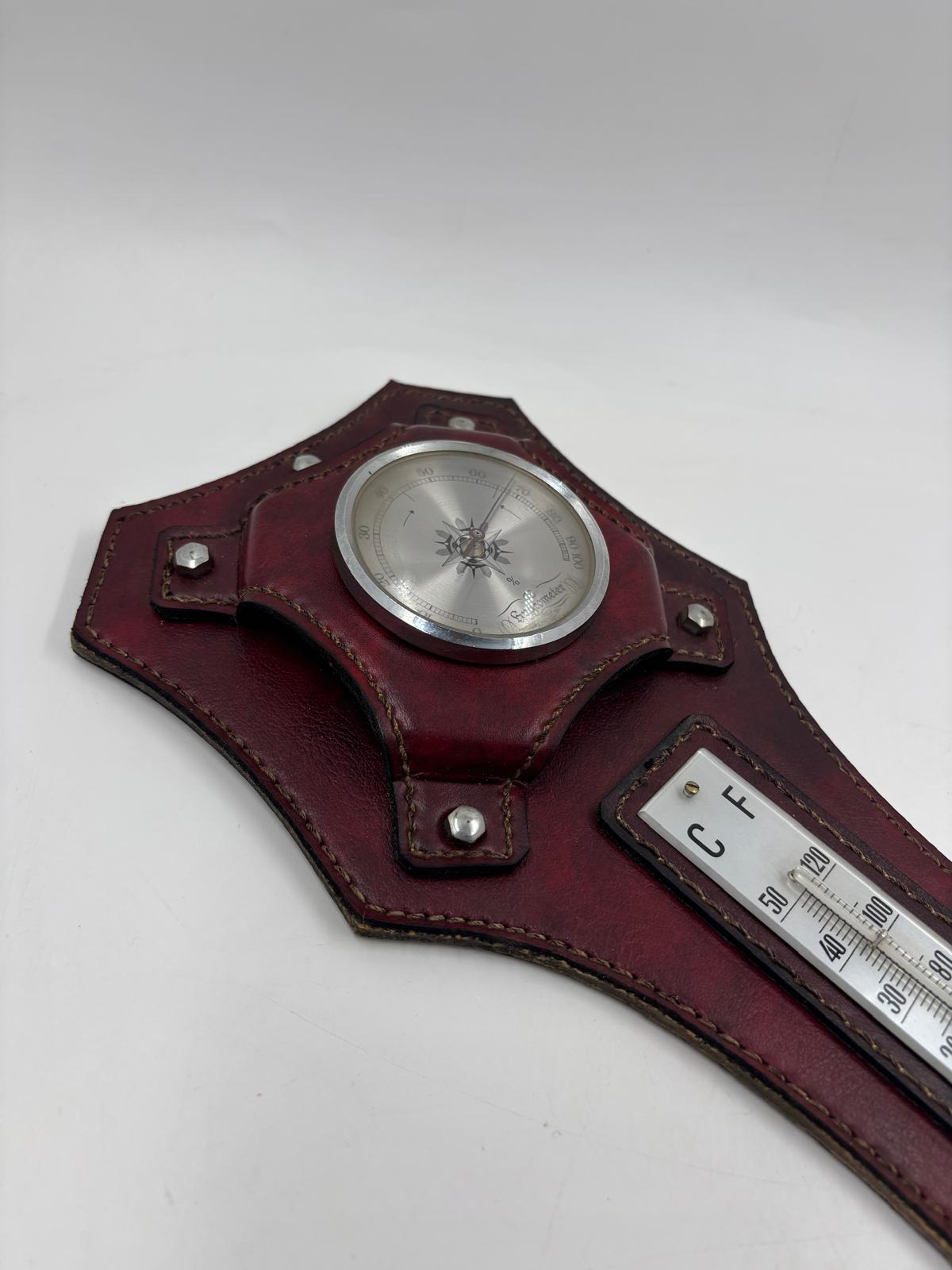 Vintage Wetterstation Barometer von gotischer Look auf Kunstleder