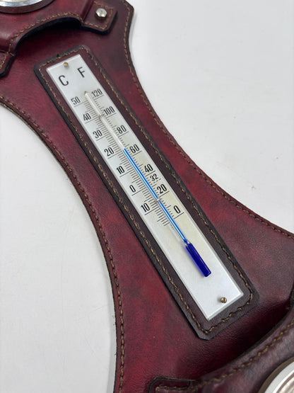 Vintage Wetterstation Barometer von gotischer Look auf Kunstleder