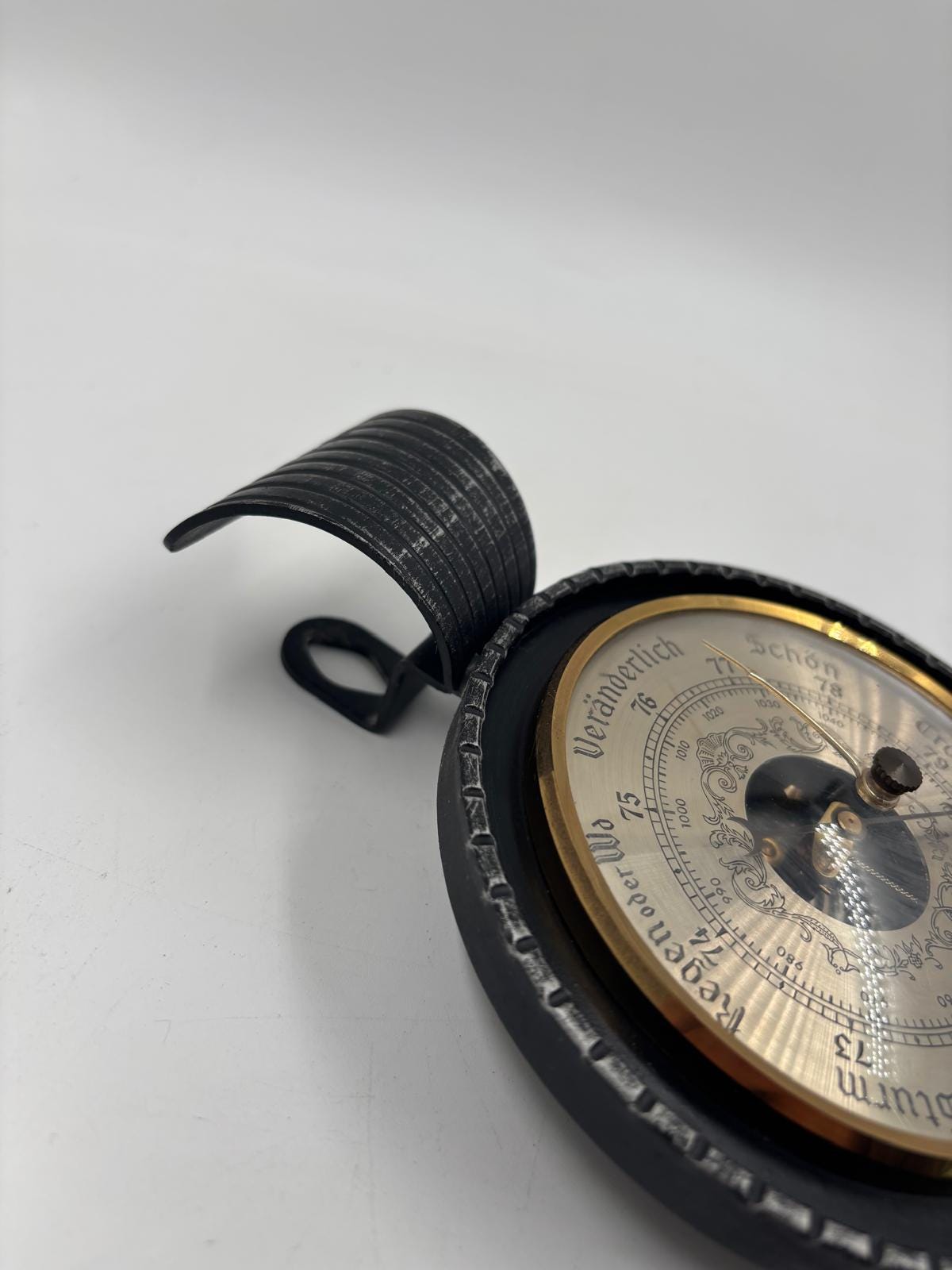 Vintage Wandbarometer Baromaster von Baromaster mit Schmiedeeisen-Halterung
