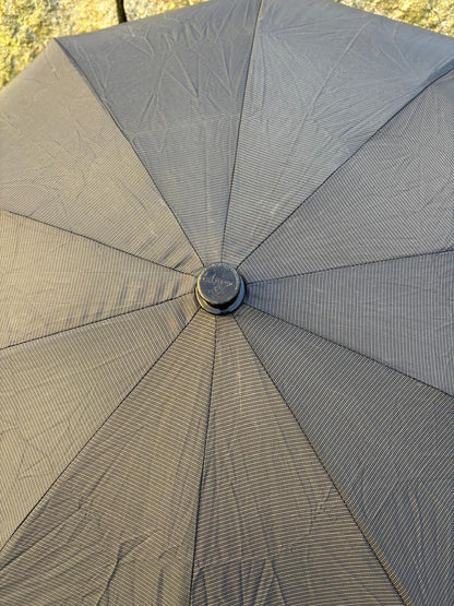 Vintage Sonnenschirm von Knirps schwarz mit Kunstlederhülle