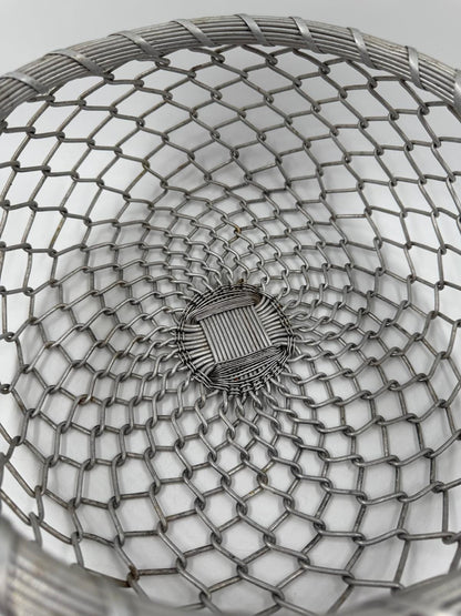 Vintage Wanddekoration Metallkorb Aluminium von Handemacht