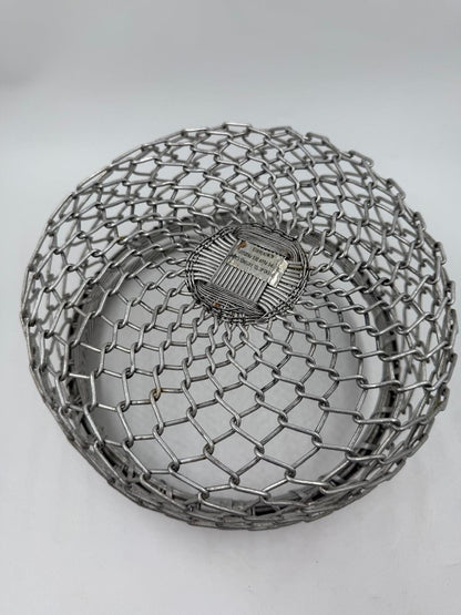 Vintage Wanddekoration Metallkorb Aluminium von Handemacht