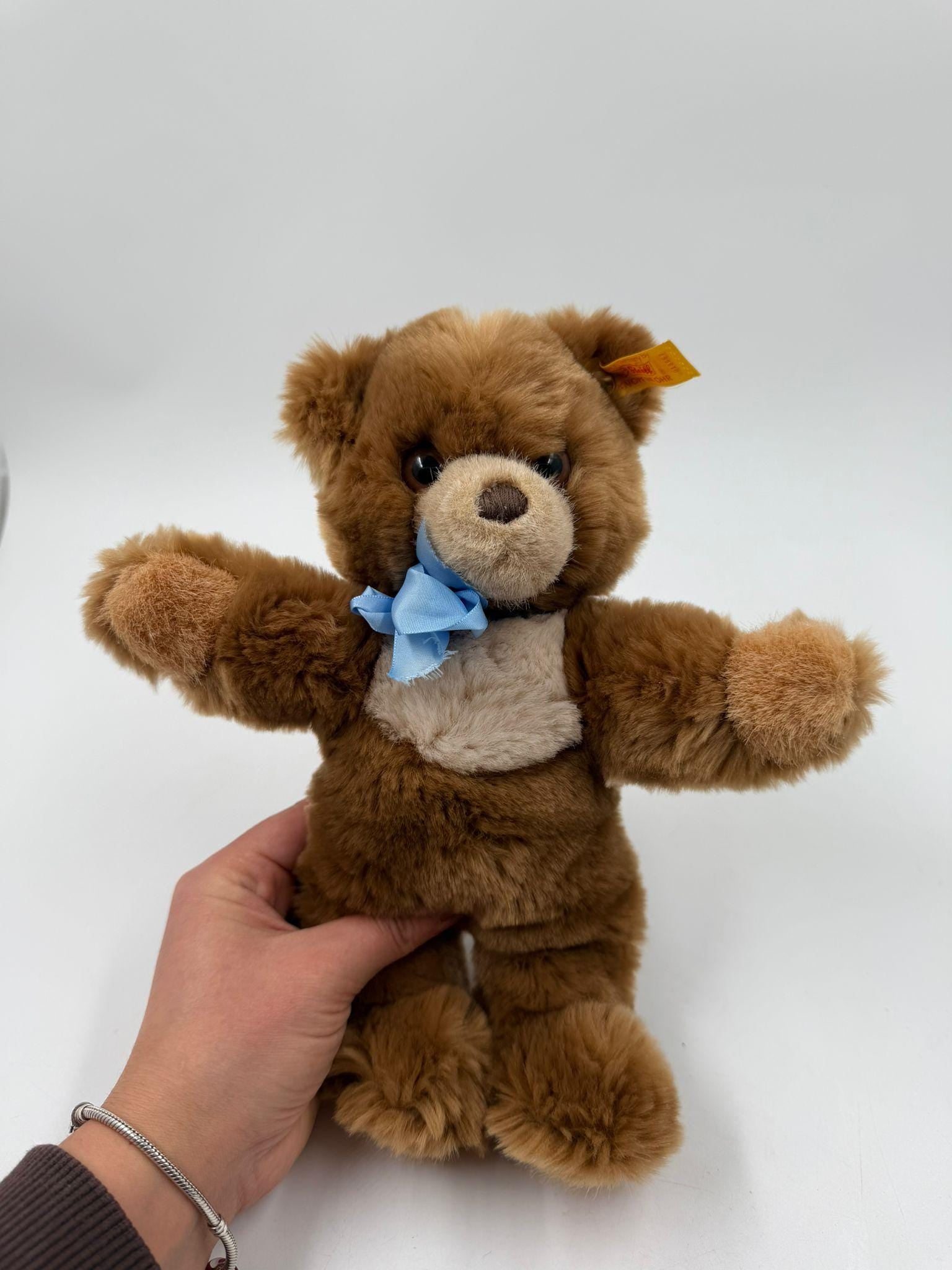 Vintage Teddybär Cosy 26 cm von Steiff mit Knopf im Ohr braun wie neu