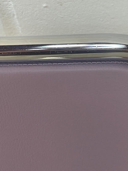 Vintage Stuhl Bauhaus stapelbar Chrom violettes Kunstleder