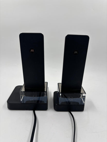 Vintage Schnurlostelefon IT.6.2TX von Motorola mit Anrufbeantworter und 2 Mobilteilen