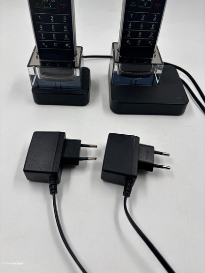 Vintage Schnurlostelefon IT.6.2TX von Motorola mit Anrufbeantworter und 2 Mobilteilen