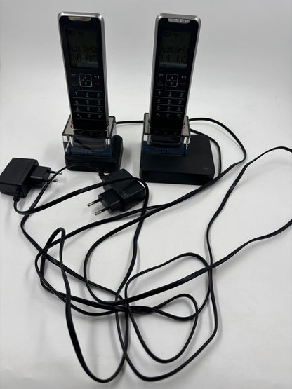 Vintage Schnurlostelefon IT.6.2TX von Motorola mit Anrufbeantworter und 2 Mobilteilen