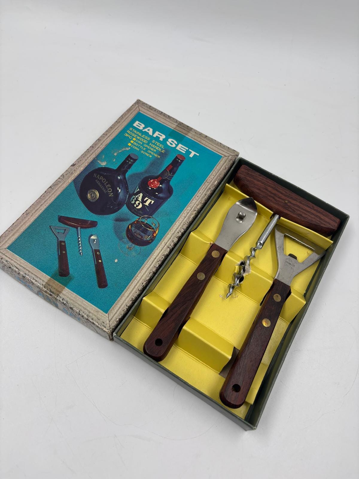 Vintage Bar-Set Rustikal Set von 3 von unbekannt für unbekannt