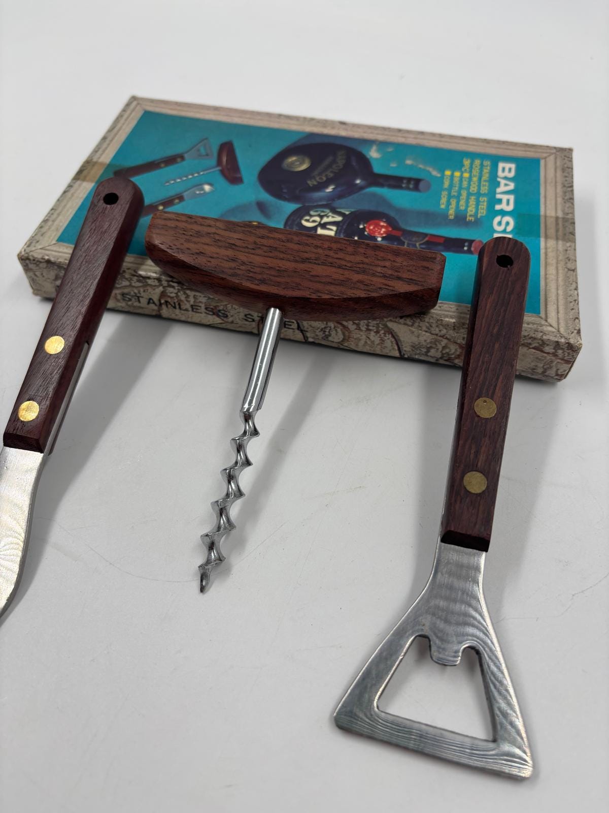 Vintage Bar-Set Rustikal Set von 3 von unbekannt für unbekannt