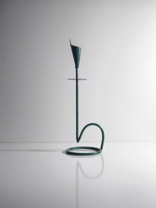 Vintage Kerzenständer Türkis Grünspahn