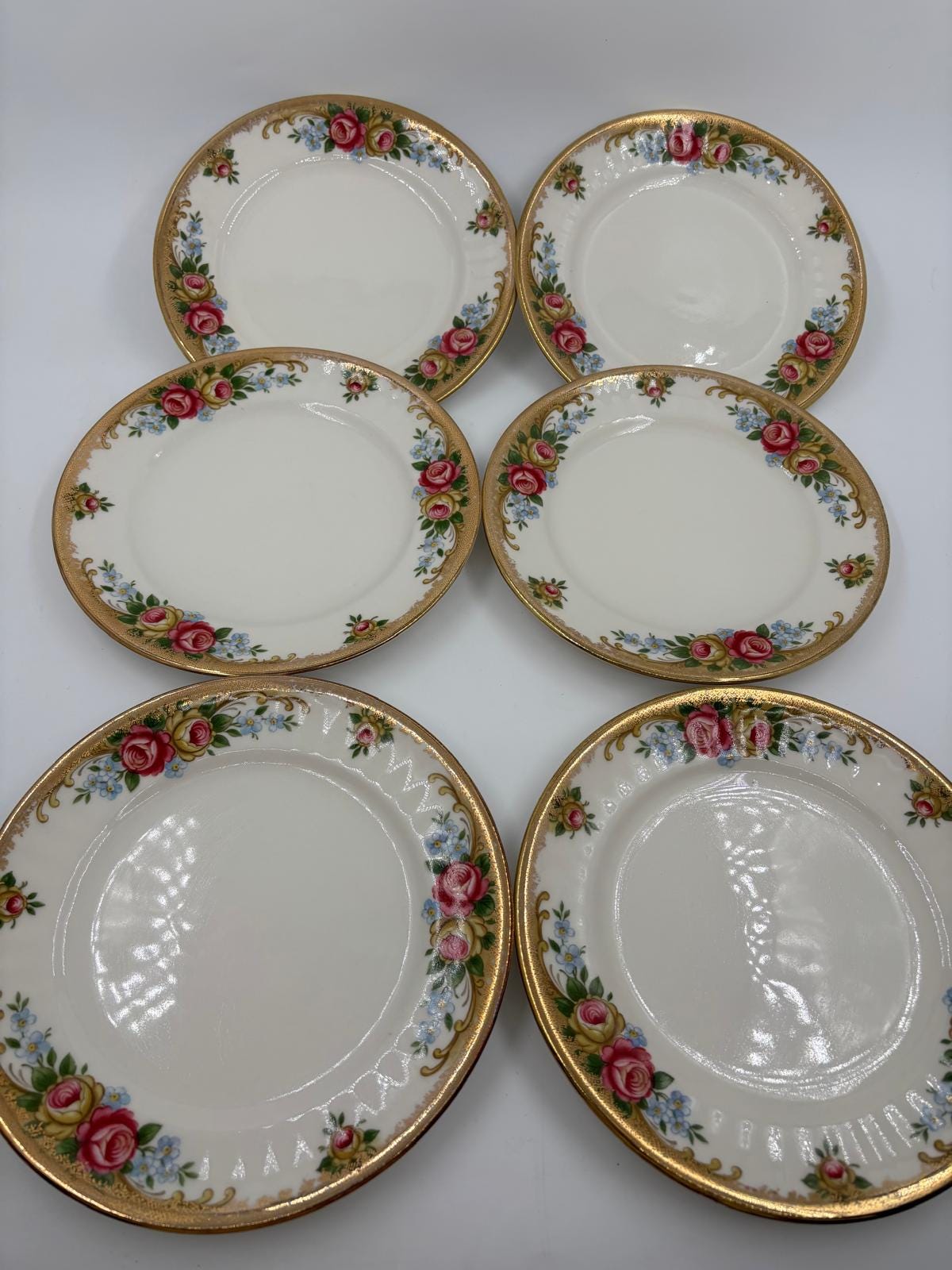 Vintage Kaffeeservice Set von 6 von Winterling mit Rosen und Golddekor