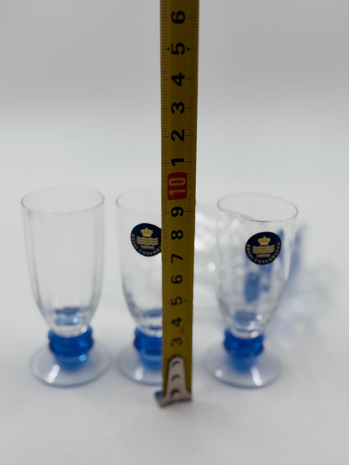 Vintage Glas von Anja Kjær für Holmegaard und Royal Copenhagen Set von 6