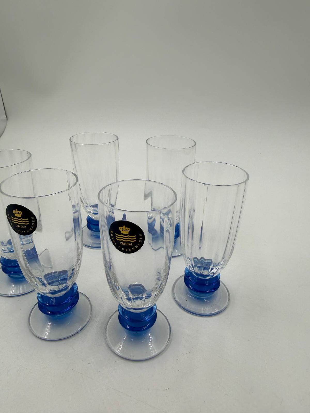 Vintage Glas von Anja Kjær für Holmegaard und Royal Copenhagen Set von 6