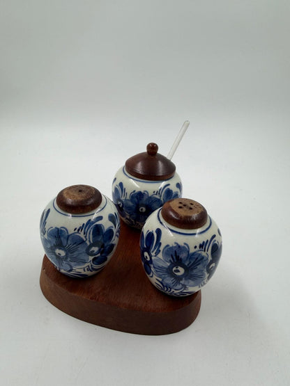 Vintage Dosen Set Original Delfts blau weiß von Original Delfts