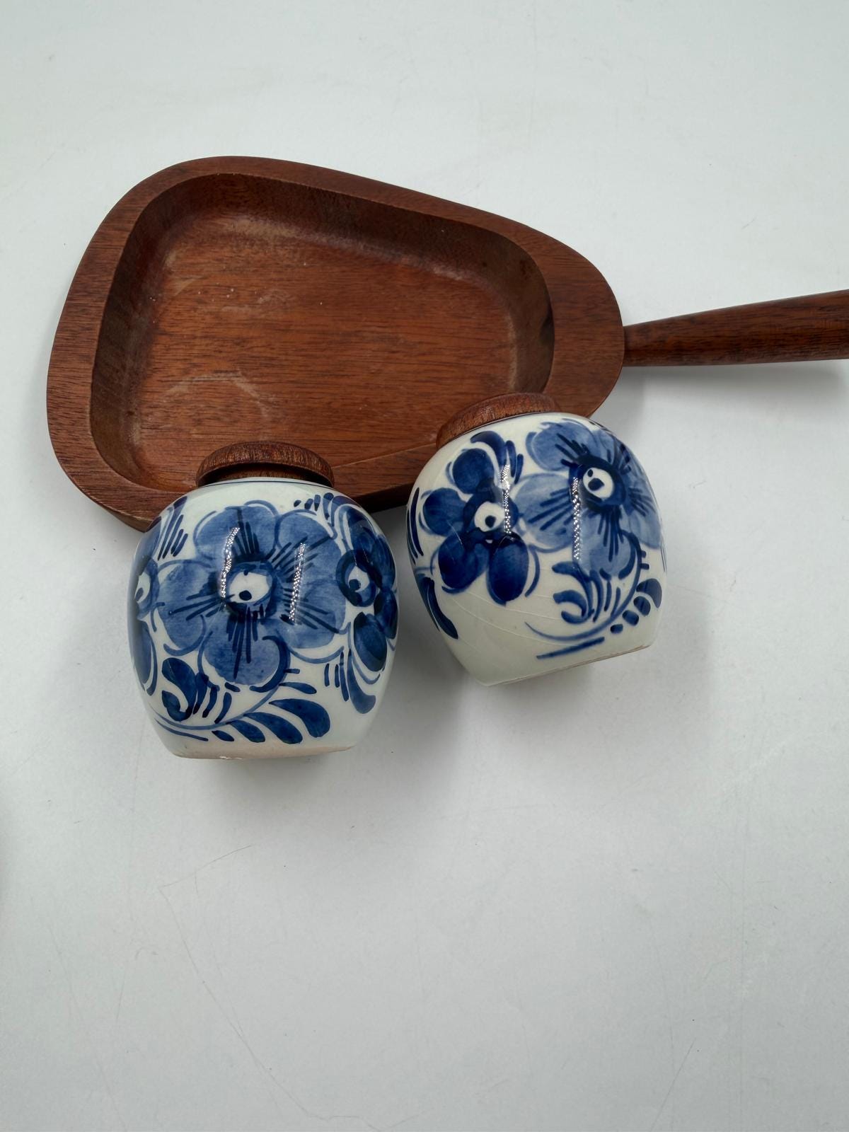 Vintage Dosen Set Original Delfts blau weiß von Original Delfts