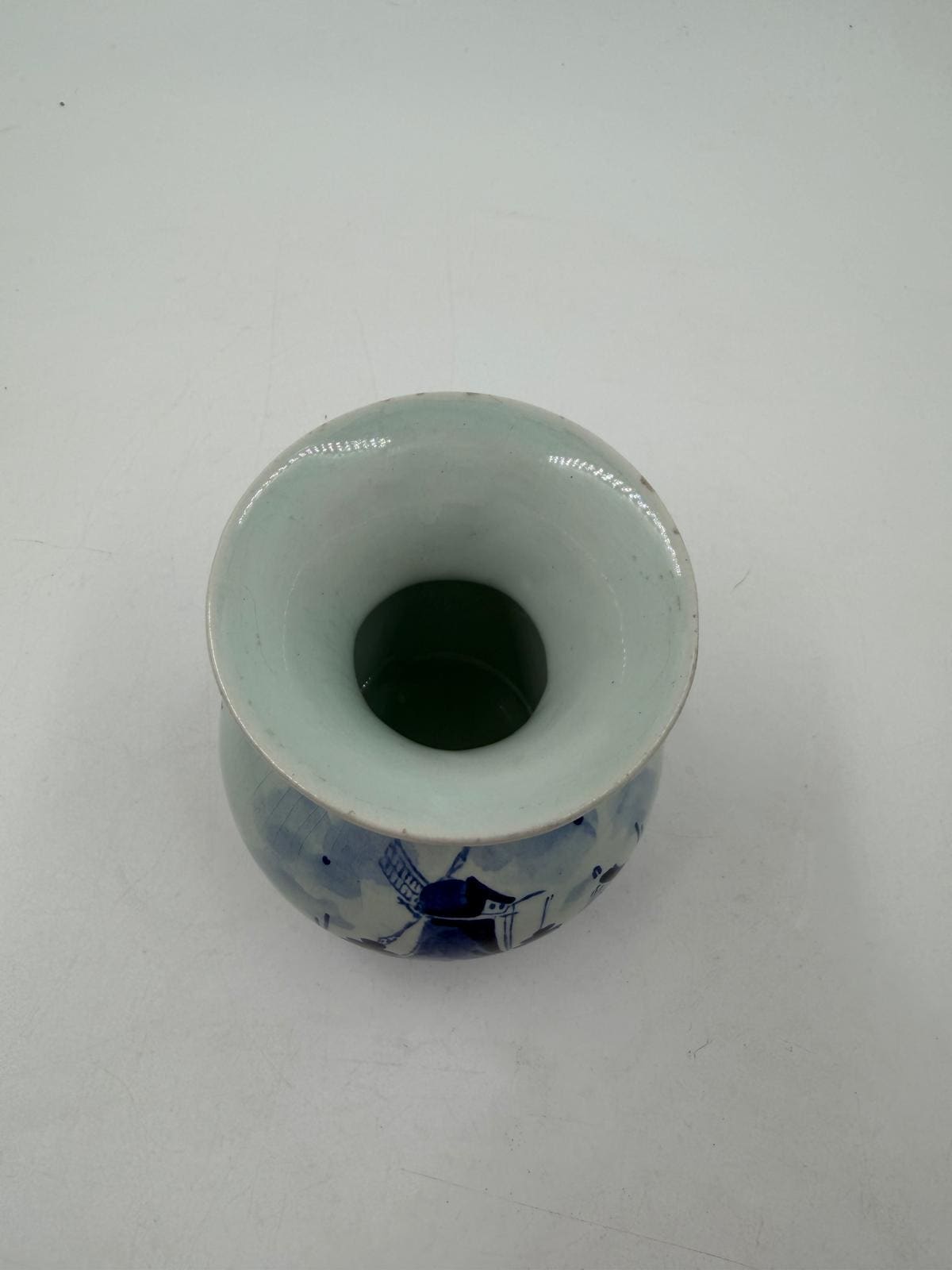 Vintage Vase Delft Blau Windmühle