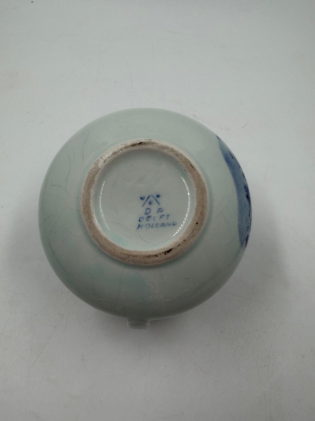 Vintage Krug Delft Blau mit Windmühle