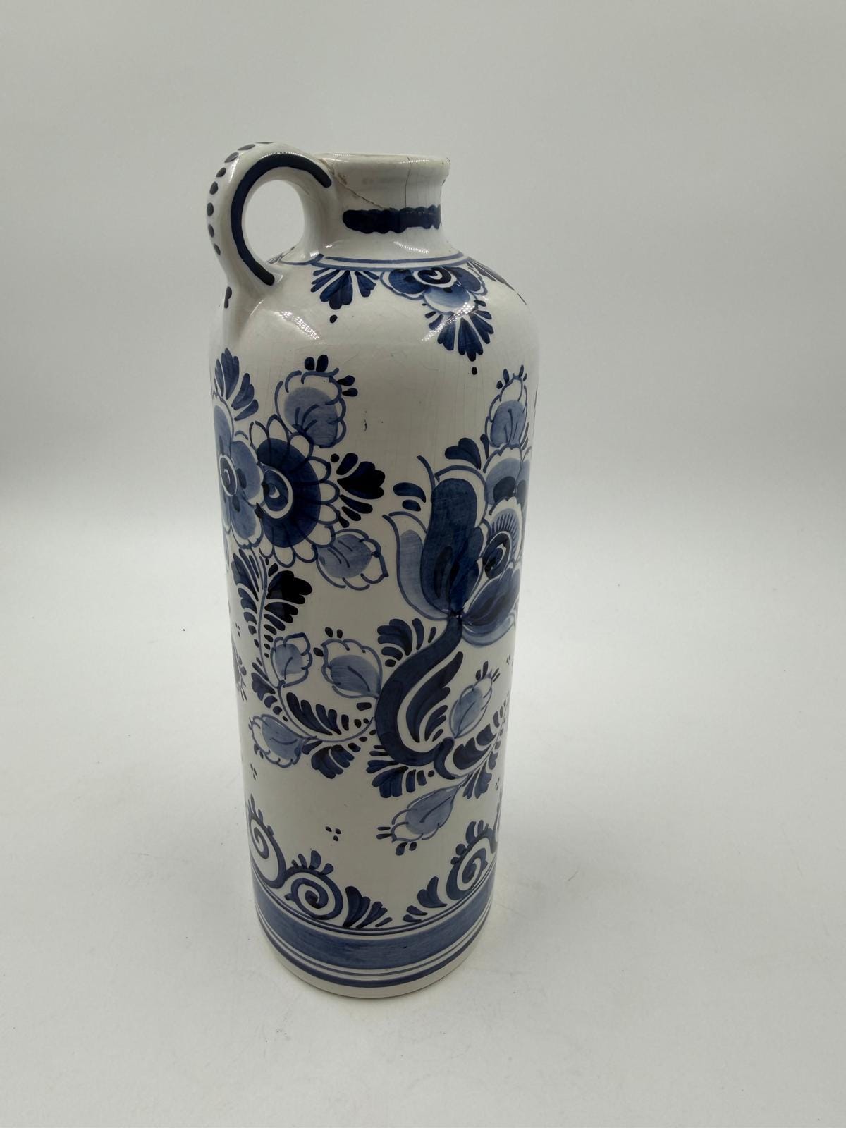Vintage Vase Delft Blau mit Henkel