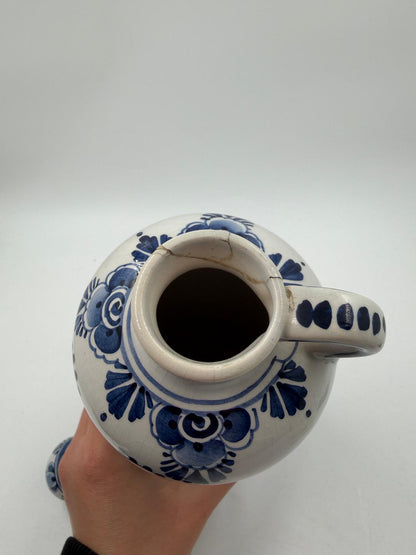 Vintage Vase Delft Blau mit Henkel