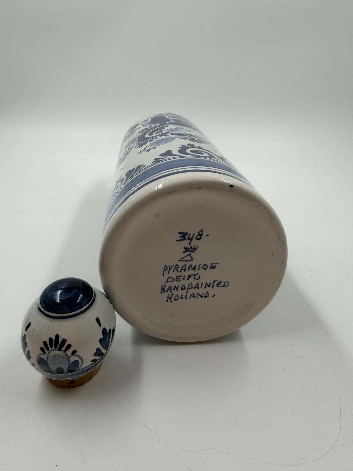 Vintage Vase Delft Blau mit Henkel