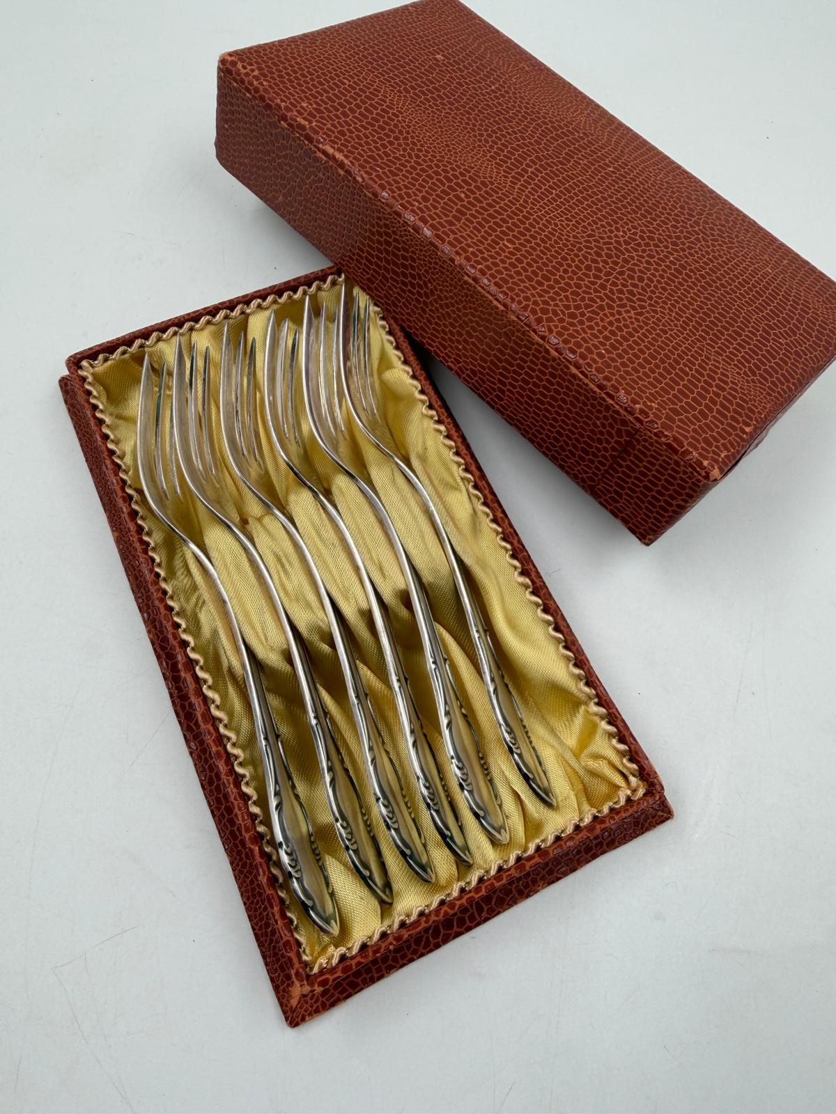 Vintage Kuchengabel Set von 6 von SBS Solingen