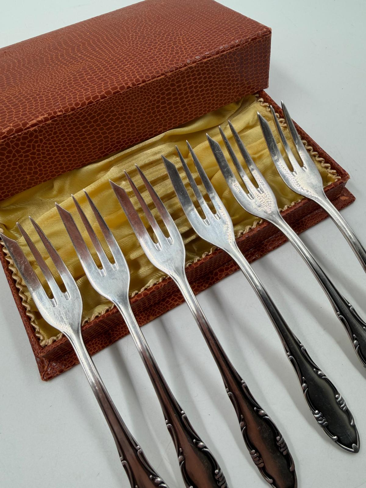 Vintage Kuchengabel Set von 6 von SBS Solingen