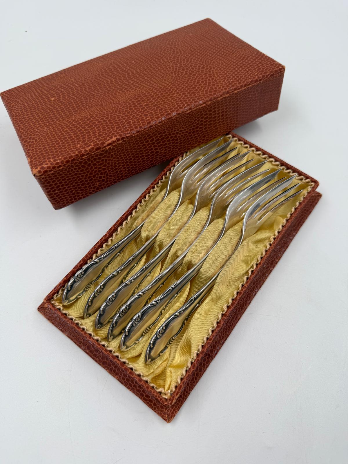 Vintage Kuchengabel Set von 6 von SBS Solingen