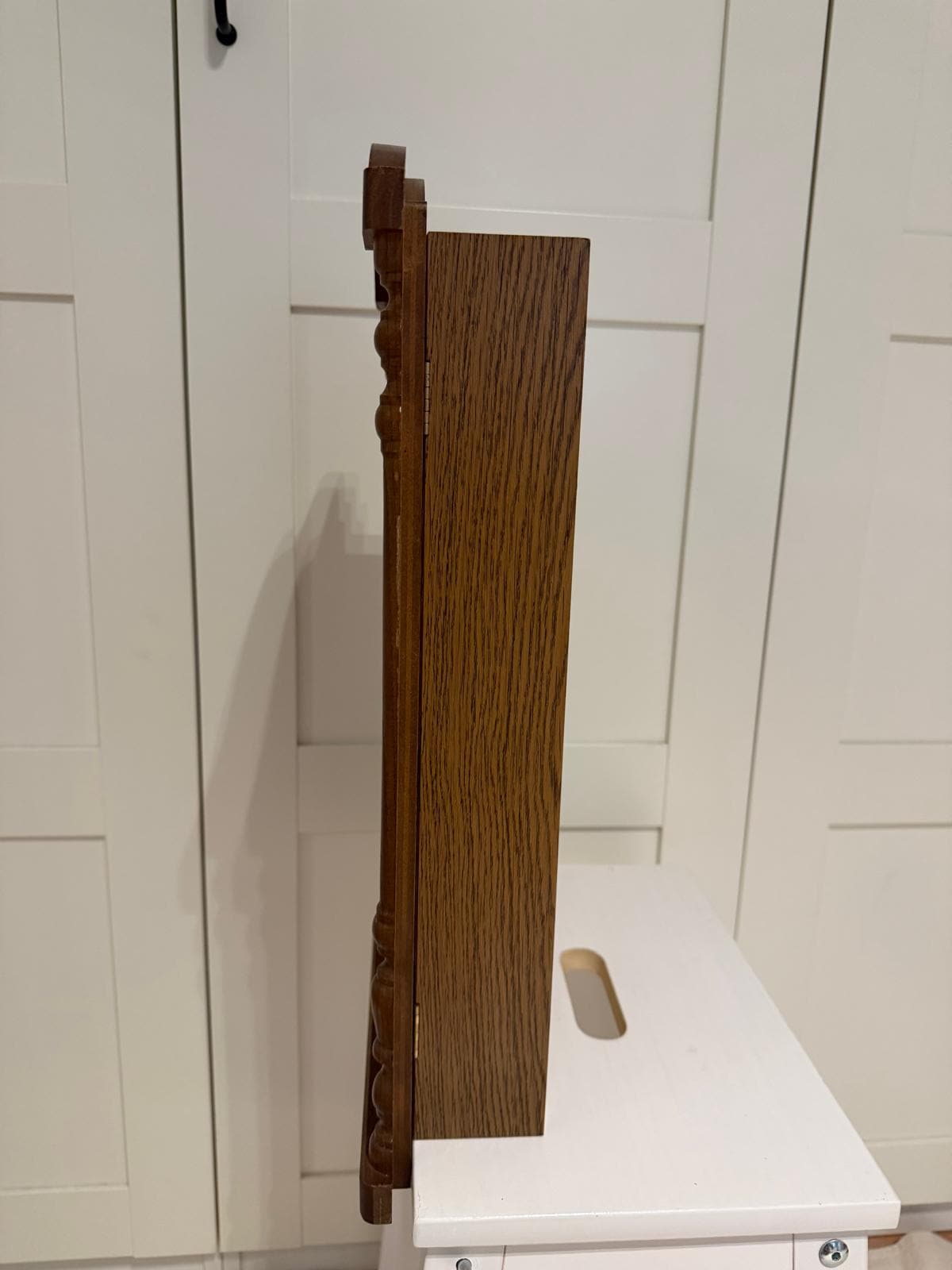 Vintage Wanduhr von Mebus mit Pendel im Holzgehäuse und Glasfront